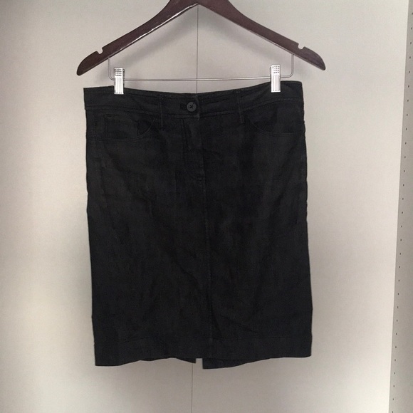 Black denim Kenneth Cole mini skirt - Picture 1 of 4